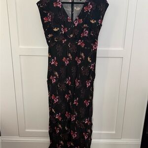 Madewell Floral Black and Pink Women's Dress